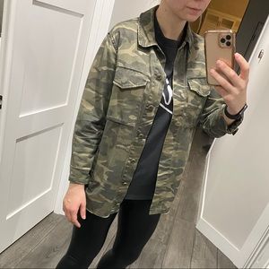 Topshop Lightly distressed camp jacket
